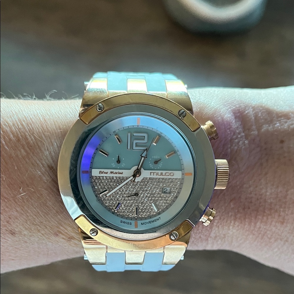 Mulco Blue Marine Gold Watch